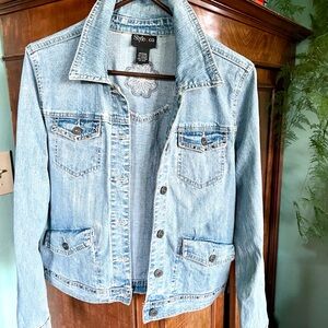 Style & Co. Women's Light Blue Denim Jacket Medium size